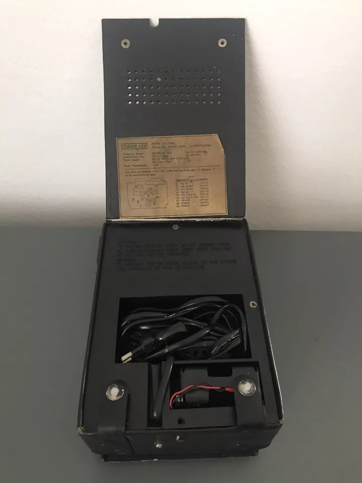 Radio Portatile Vintage Tiger 112 SG-1264A Am Fm Epoca Anni 70 Con Custodia Nera