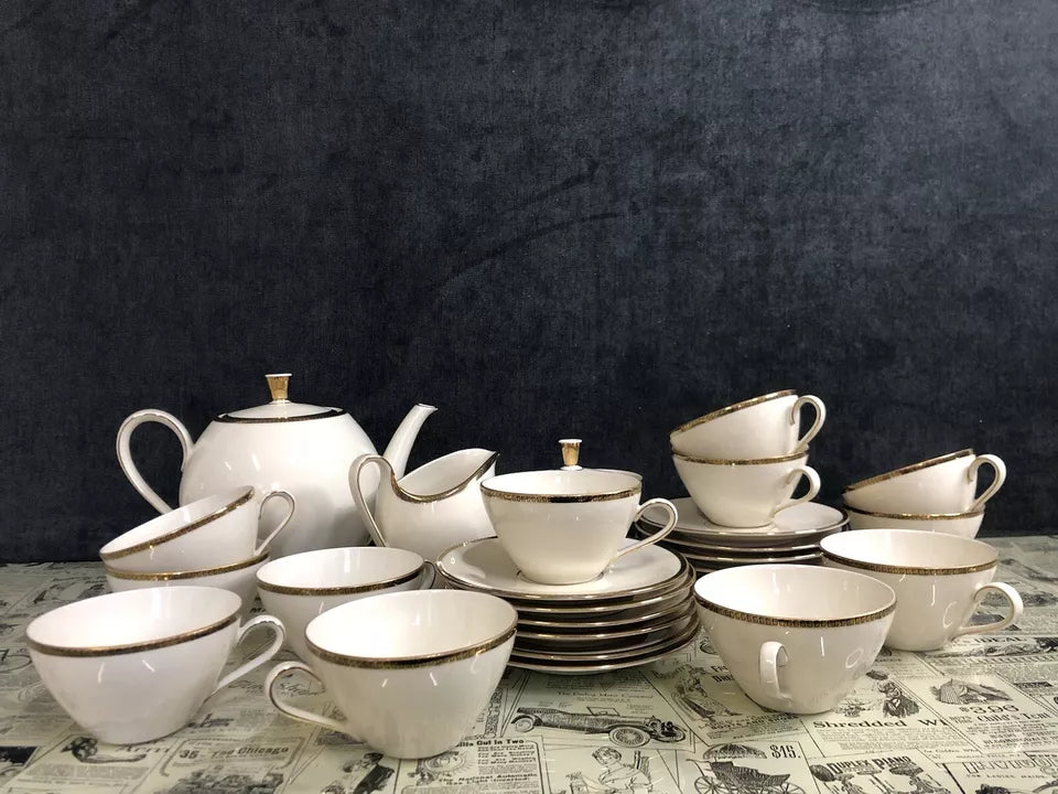 Servizio Set 24 Tazze The Caffè Seltmann Weiden Bavaria Isolde Vintage Tazzine e Piattini