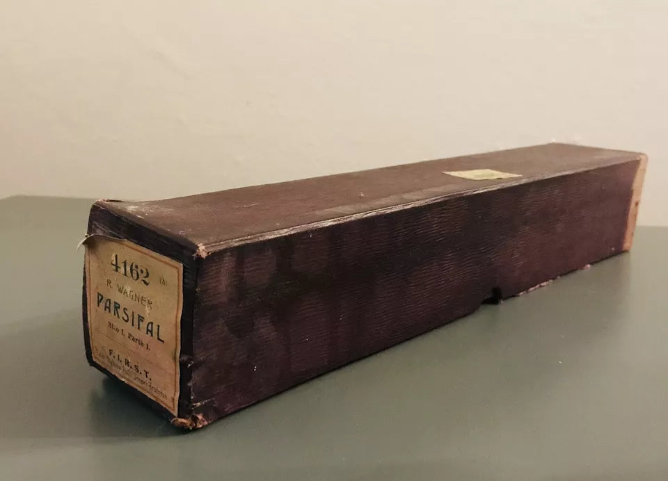 Antico Rullo Sonoro Forato Per Autopiano FIRST Parsifal Di Wagner Atto I Parte I