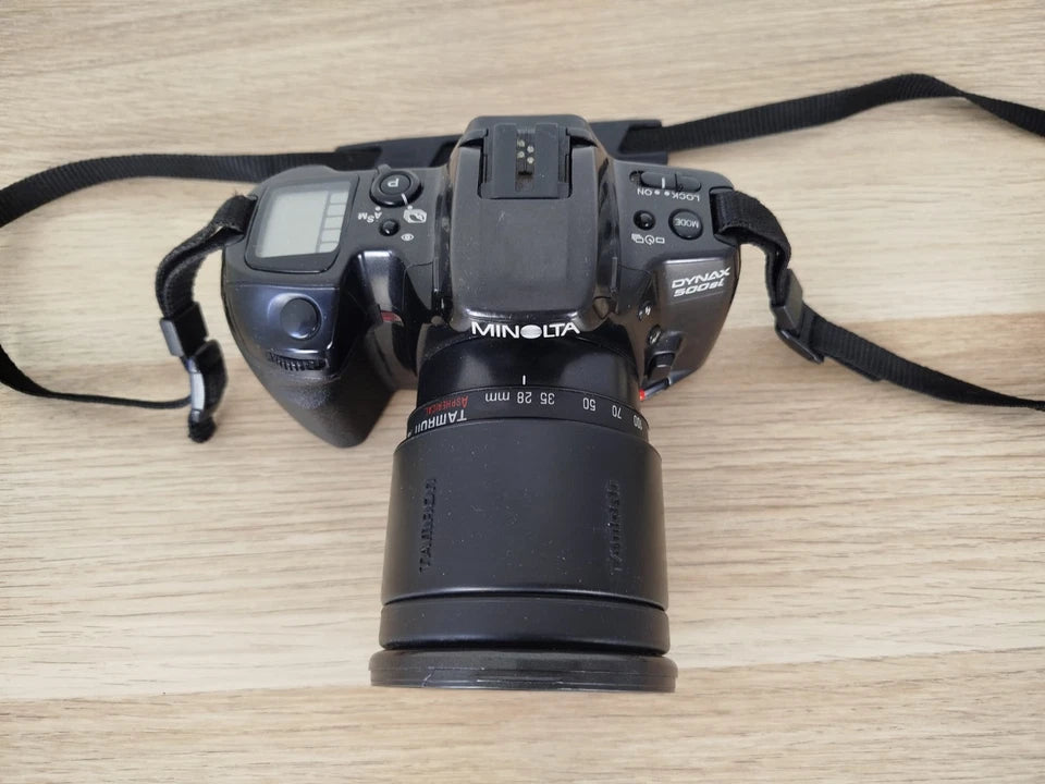Fotocamera Analogica Minolta Dynax 500Si Obiettivo Tamron Aspherical AF 28-200