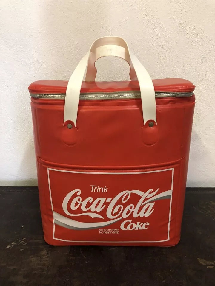Borsa Frigo Coca Cola Trink Coke Vintage Epoca Anni 80 Rosso Da Collezione