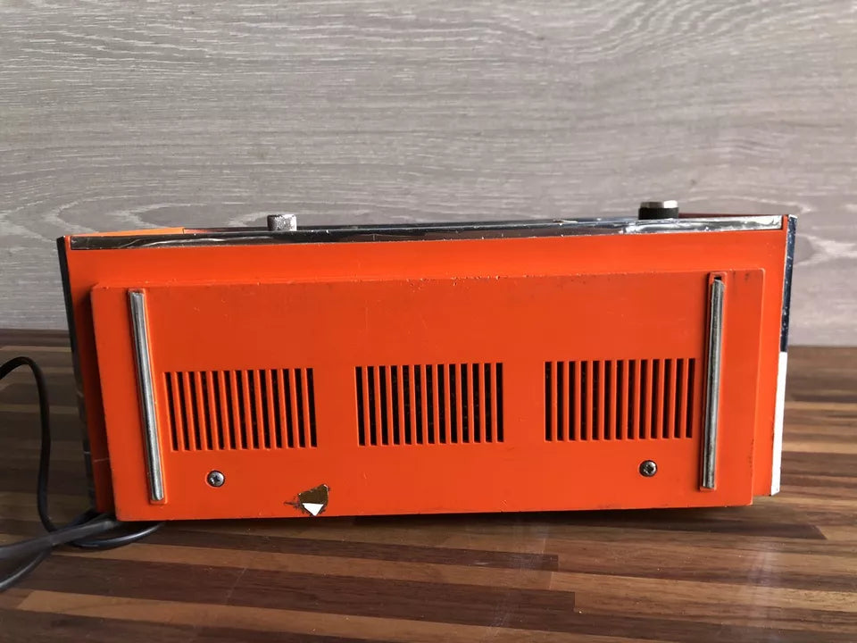 Antica Radio Mivar Milano R48 Vintage Epoca Anni 70 OM FM Arancione