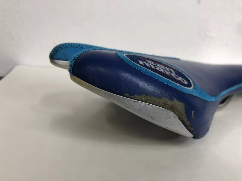Sellino Per Bicicletta Da Corsa Selle San Marco Azzurro Blu Made In Italy