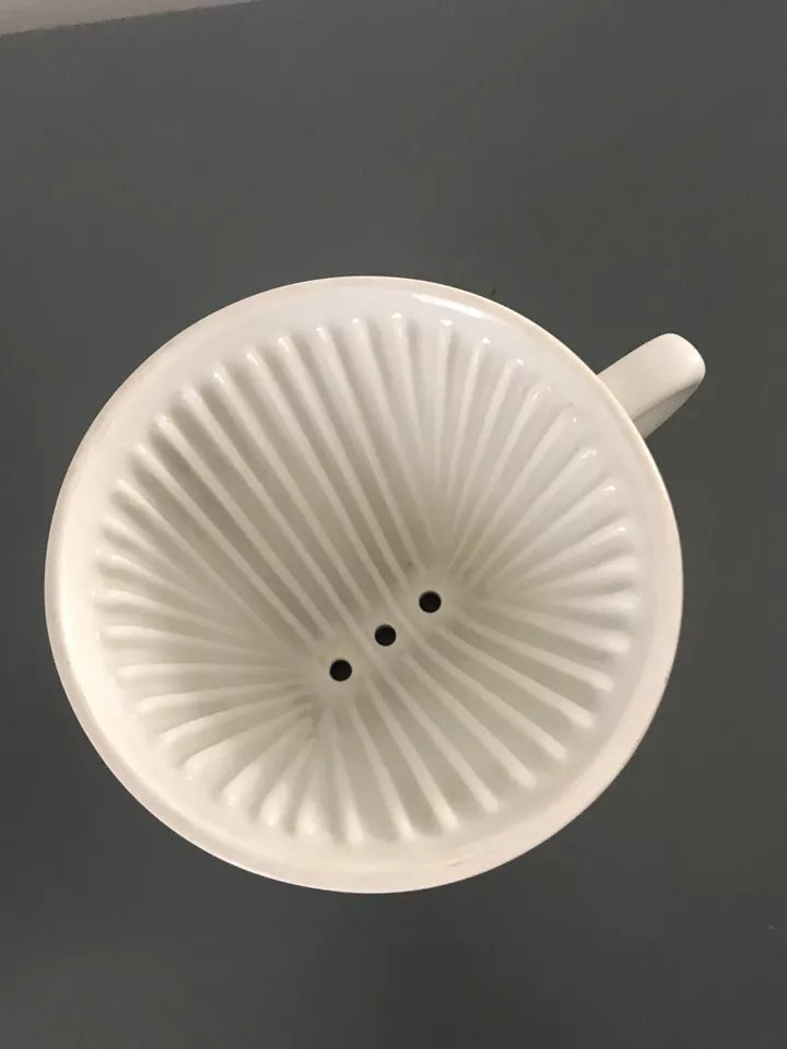 Tazza Melitta 102 Filtro Per Caffè Vintage Epoca Anni 50 Porcellana Bianca Rara
