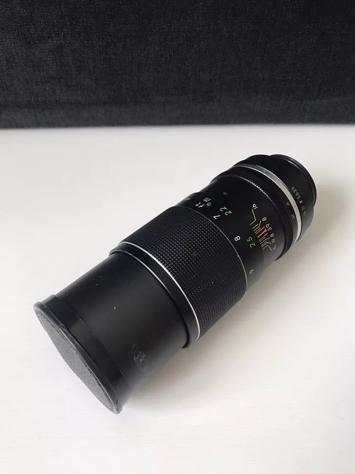 Obiettivo Auto Sankor Lens Made In Japan 200mm Compatibile Fotocamere Coperchio