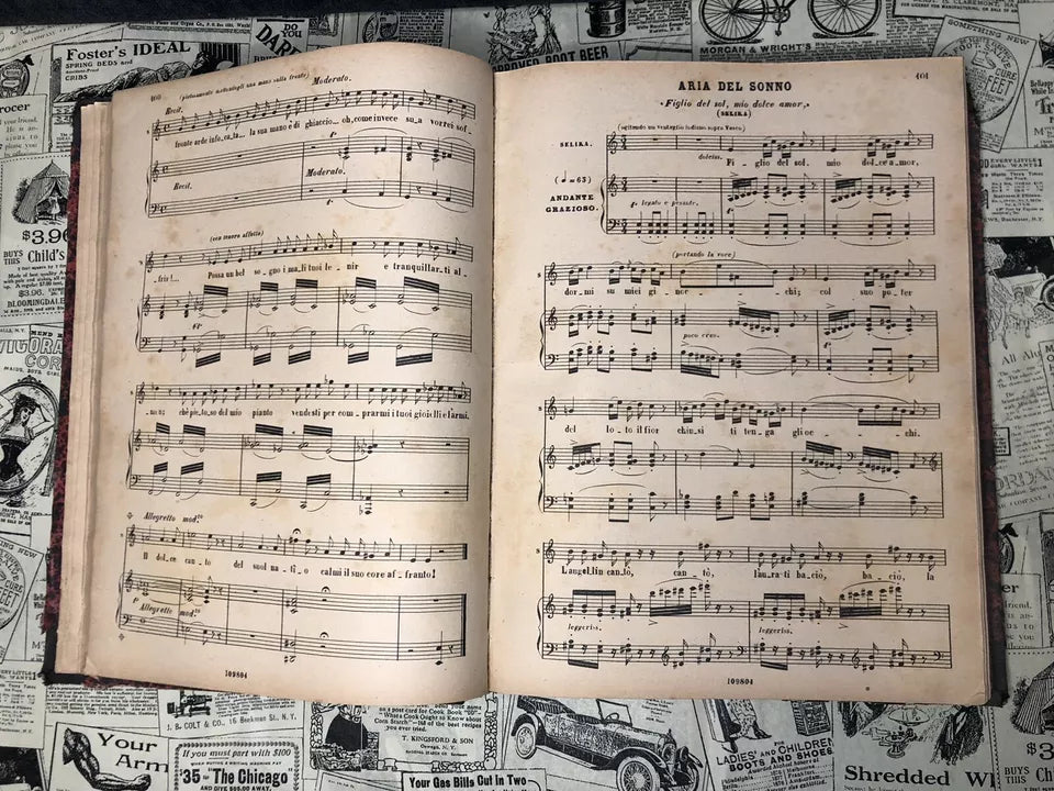 Antico Spartito L’Africana Opera In 5 Atti G. Meyerbeer Circolo Roma Bengasi