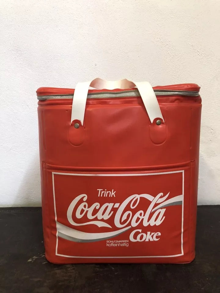Borsa Frigo Coca Cola Trink Coke Vintage Epoca Anni 80 Rosso Da Collezione