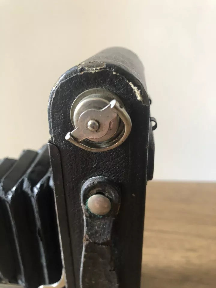 Antica Fotocamera a Soffietto Kodak Ball Bearing Shutter EKc Epoca 1910 USA Raro