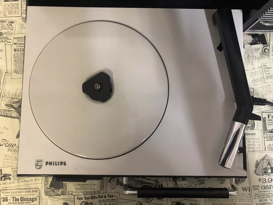 Giradischi Portatile Fonovaligia Philips 22GF 110/02X Vintage Epoca Anni 70 Nero