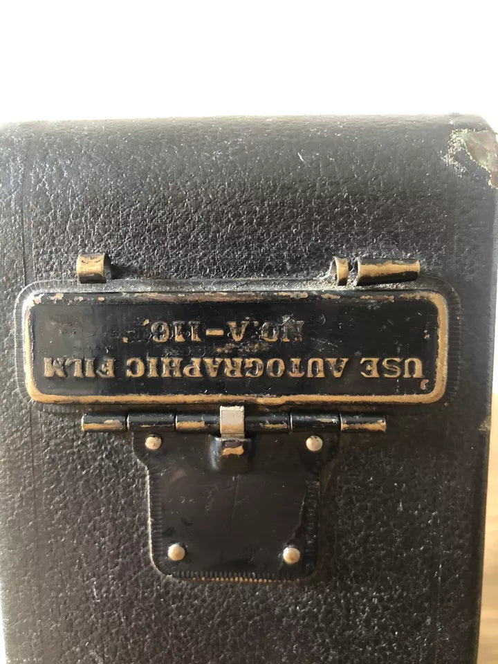 Antica Fotocamera a Soffietto Kodak Ball Bearing Shutter EKc Epoca 1910 USA Raro