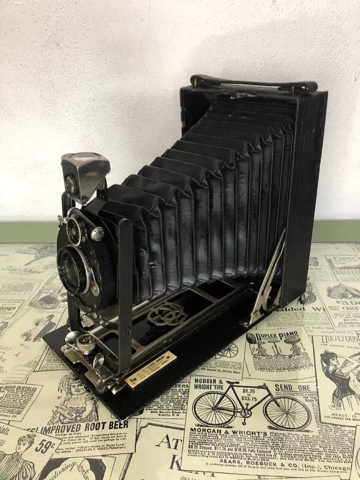 Antica Fotocamera a Soffietto CP Goerz Berlin da Studio Con Obiettivo Epoca 900’