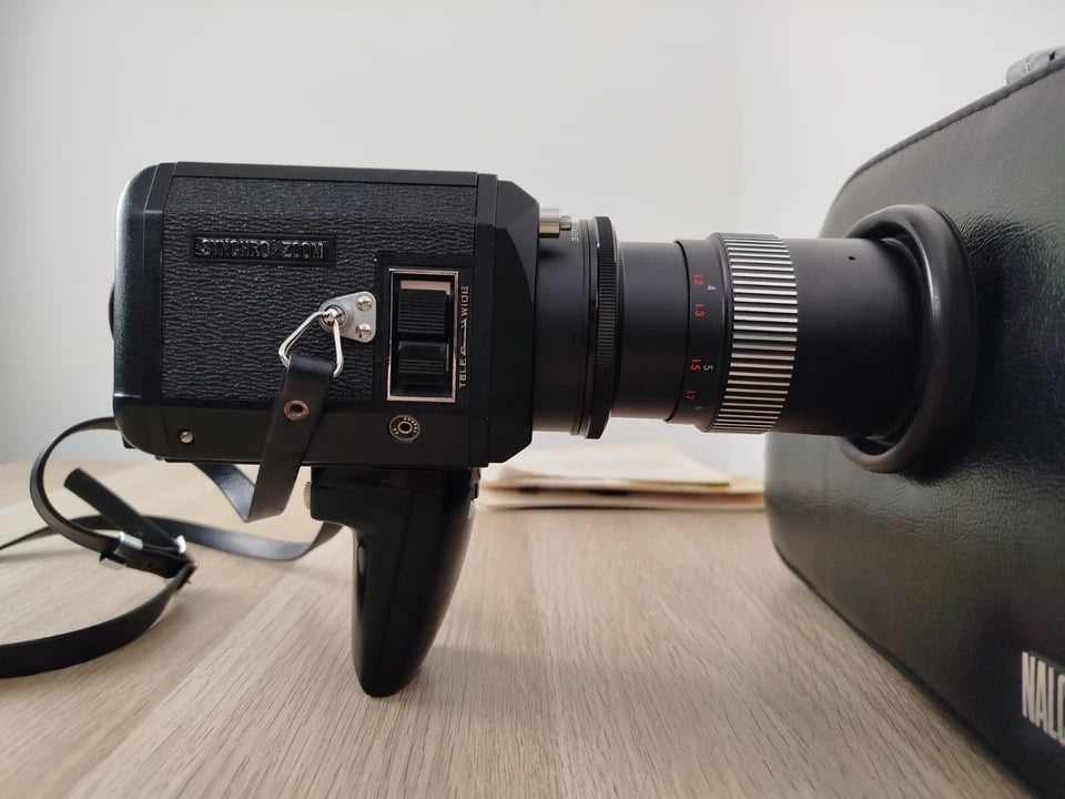 Cinepresa Super 8 Nalcom FTL Model 800 Vintage Con Custodia E Istruzioni Synchro