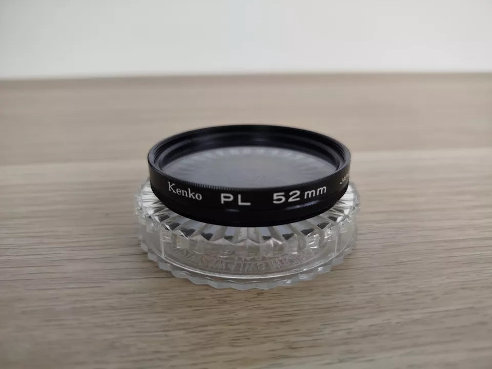 Filtro Fotografico Kenko 52mm PL Japan Nero Vintage Per Fotocamera Analogica