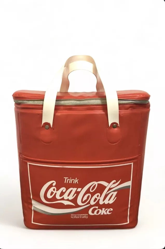 Borsa Frigo Coca Cola Trink Coke Vintage Epoca Anni 80 Rosso Da Collezione
